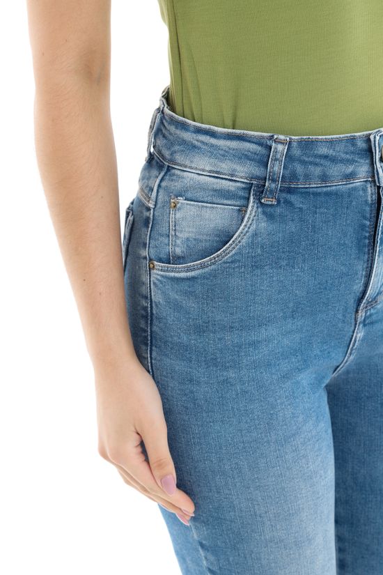 Calça Jeans Feminina Skinny Cintura Alta com Cinto - Atacado Goiânia.
